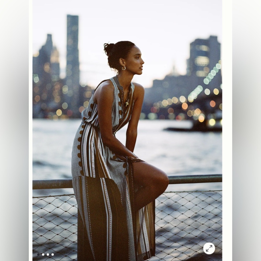 Elegant Striped Maxi Dress